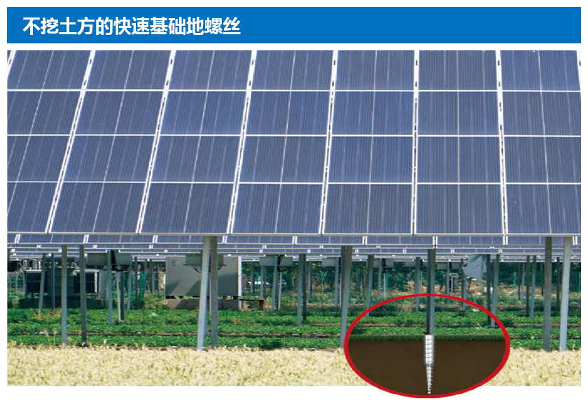 不挖土方的快速基础地螺丝